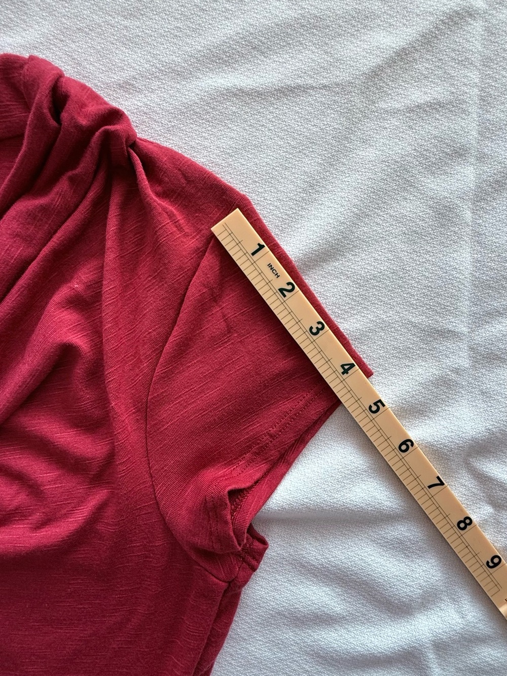 Coldwater Creek Women's Cranberry Draped Cowl Neck Short Sleeve Top - Picture 5 of 7